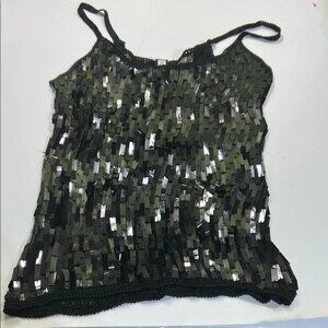 Forever 21 Green Sequin Camisole Top